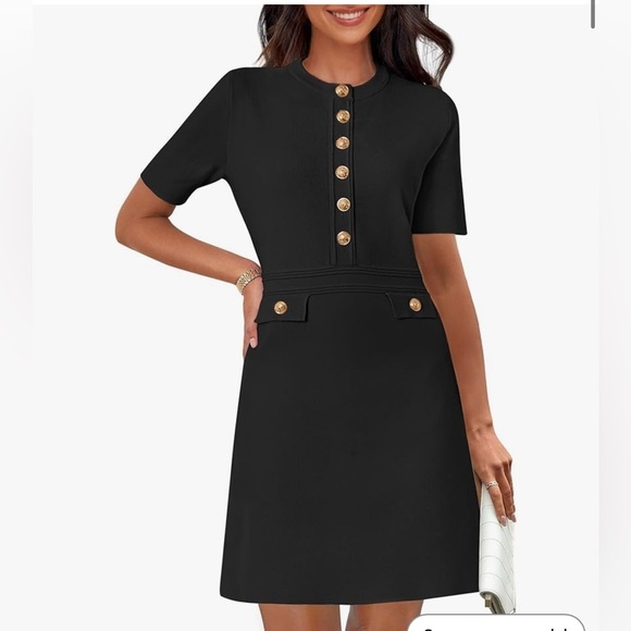 Black Sweater Dress - Picture 1 of 8